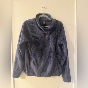 The North Face Plush Snap Pullover Jacket in Navy